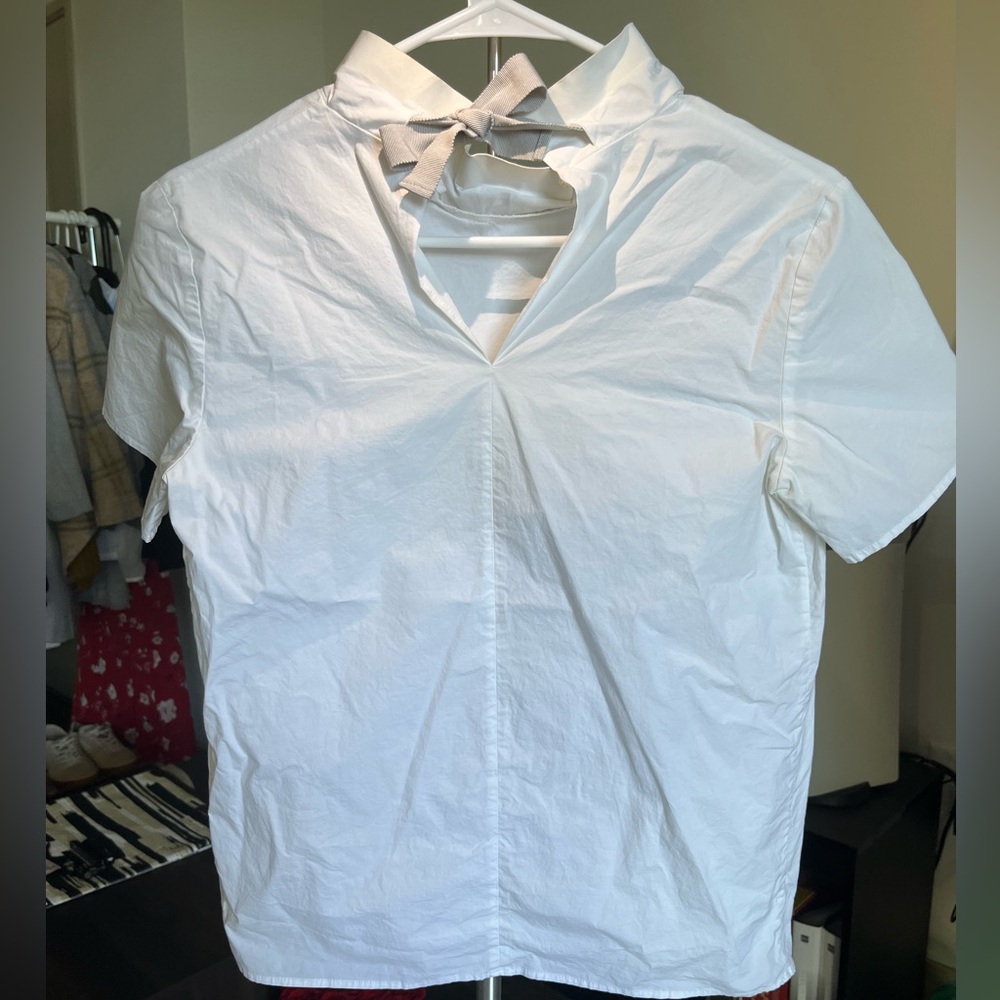 Cos cotton short sleeve blouse